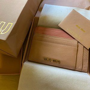 MIU MIU Pink Card Holder